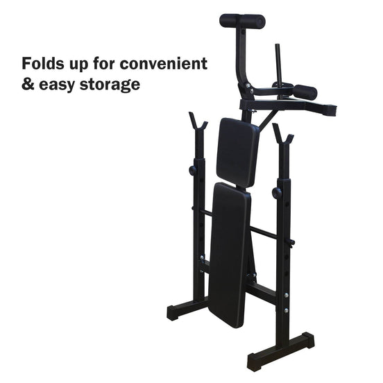 MLNshops Adjustable Home Gym Bench Press with Leg Workout