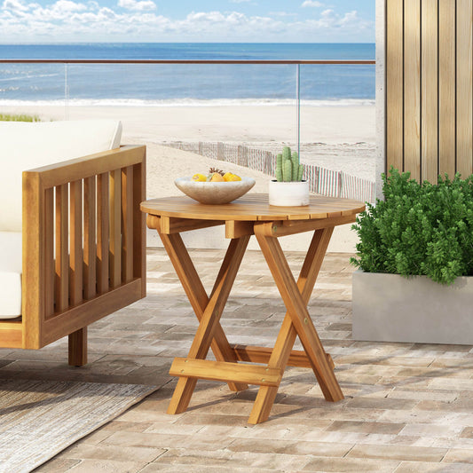 Foldable Outdoor Acacia Wood Side Table Default