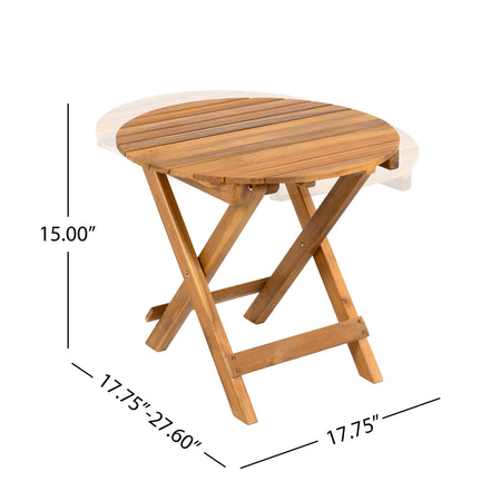 Foldable Outdoor Acacia Wood Side Table