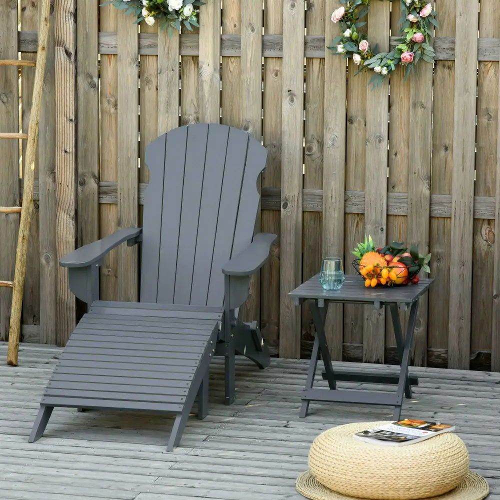 MLNshops Folding Adirondack Chair Set for Relaxation - MLNshops