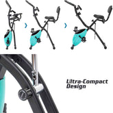 MLNshops Folding Exercise Bike for Home with Backrest