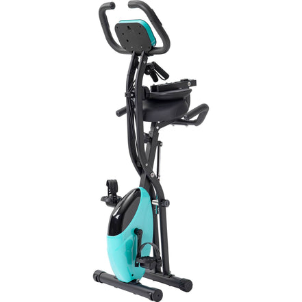 MLNshops Folding Exercise Bike for Home with Backrest