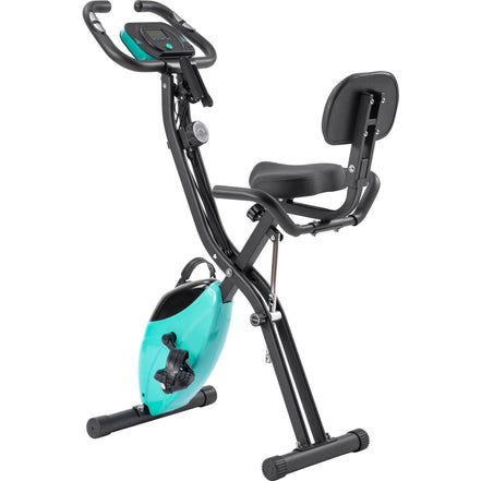 MLNshops Folding Exercise Bike for Home with Backrest