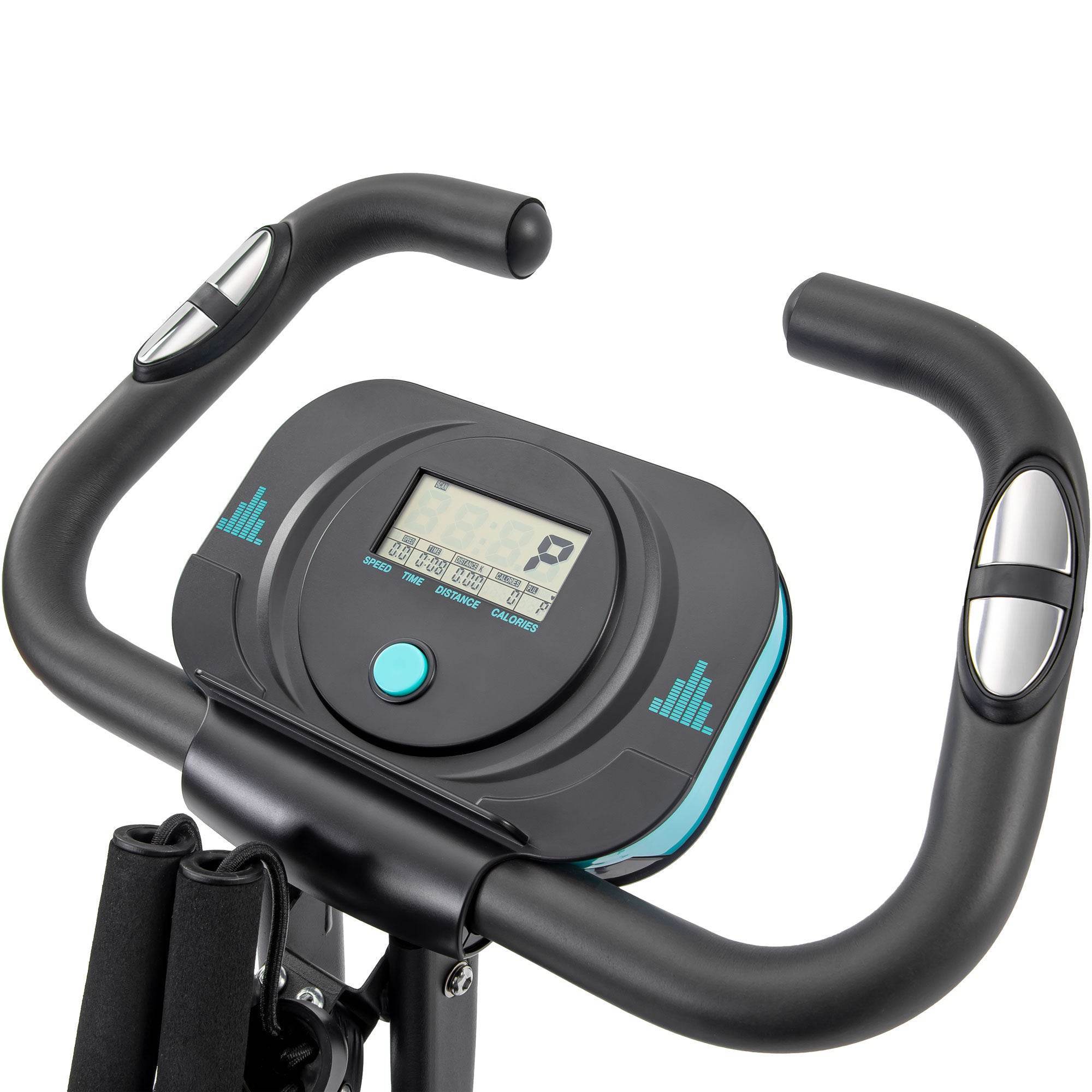MLNshops Folding Exercise Bike for Home with Backrest
