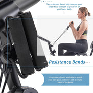 MLNshops Folding Exercise Bike for Home with Backrest