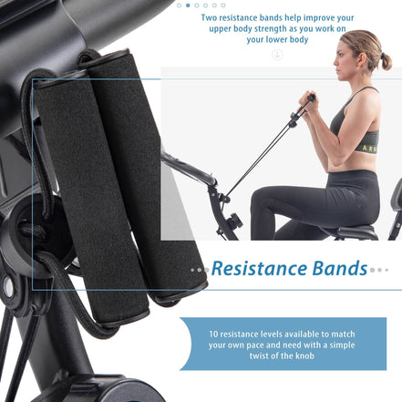 MLNshops Folding Exercise Bike for Home with Backrest