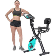 MLNshops Folding Exercise Bike for Home with Backrest