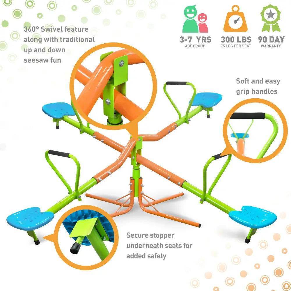 MLNshops Four Seats Playground Seesaw for Kids