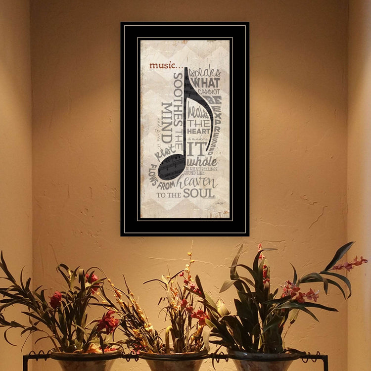 MLNshops Framed Music Art Print for Home Decor