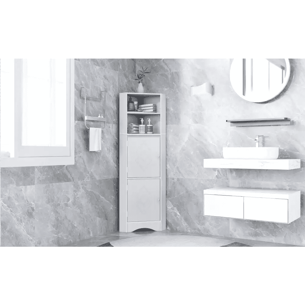 MLNshops Freestanding Bathroom Cabinet - Corner Storage