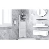 MLNshops Freestanding Bathroom Cabinet - Corner Storage