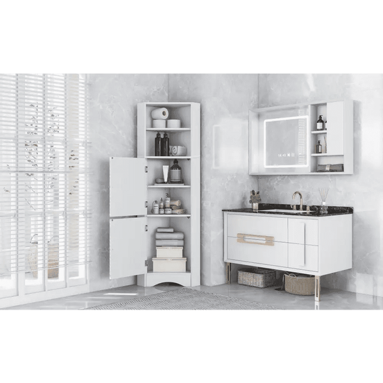 MLNshops Freestanding Bathroom Cabinet - Corner Storage