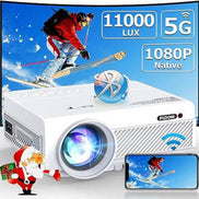 MLNshops 1080P WiFi Bluetooth Projector for Home Use