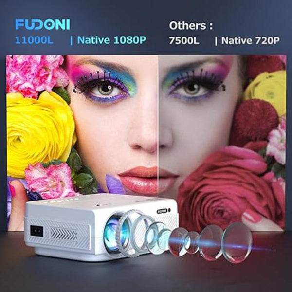 MLNshops 1080P WiFi Bluetooth Projector for Home Use