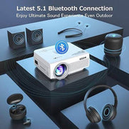 MLNshops 1080P WiFi Bluetooth Projector for Home Use