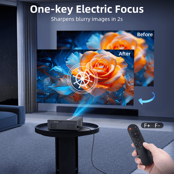mlnshops WiFi Bluetooth Projector 4K Support Home Theater