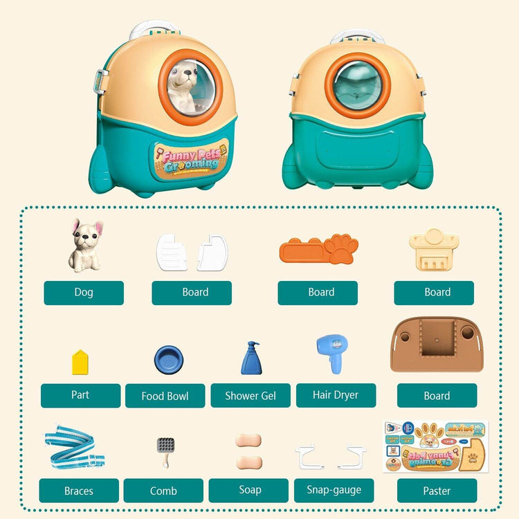 mlnshops Kids Pet Doctor Play Set Grooming Toys