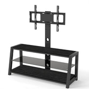 MLNshops black tempered glass entertainment center TV Stand