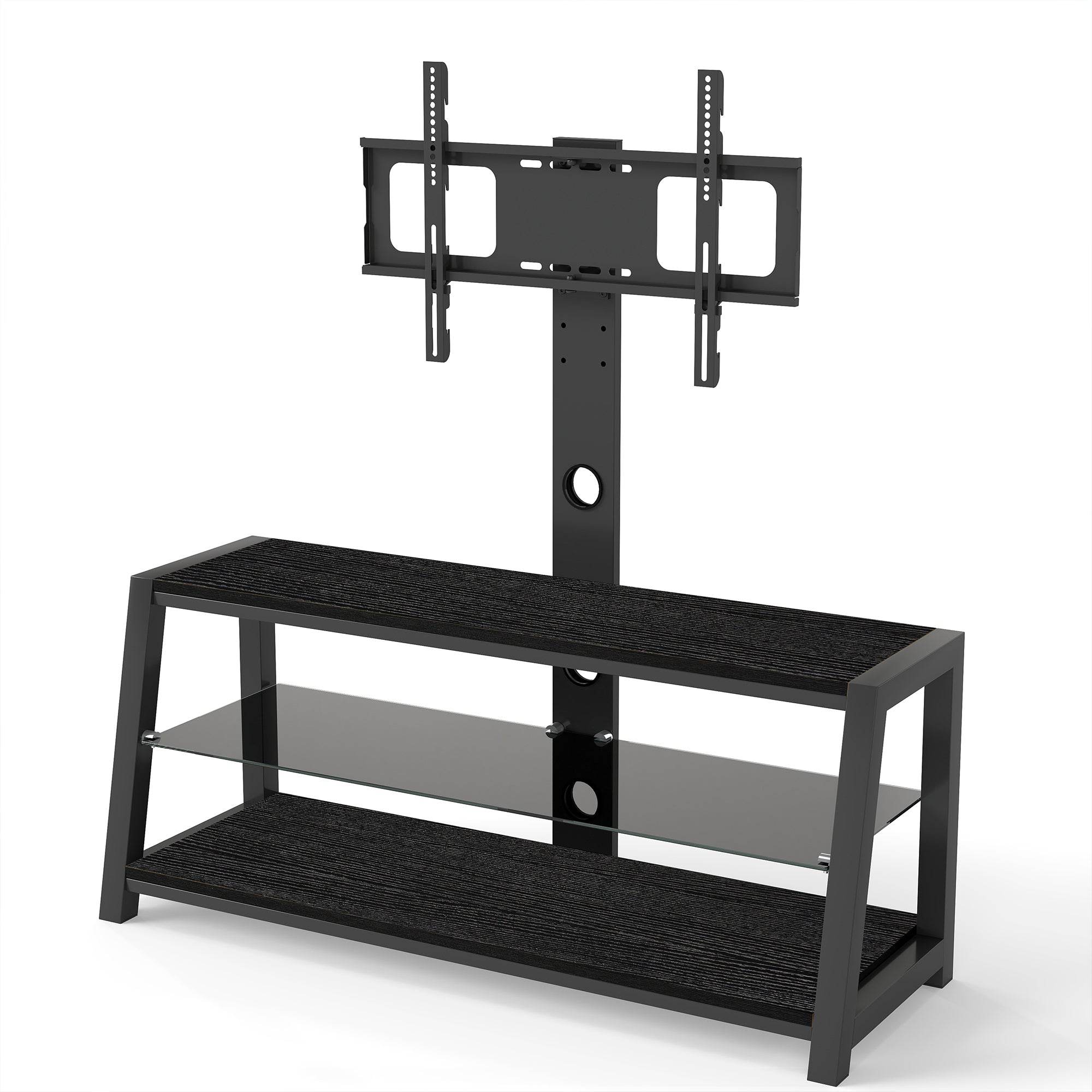 MLNshops black tempered glass entertainment center TV Stand
