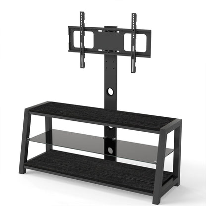 MLNshops black tempered glass entertainment center TV Stand