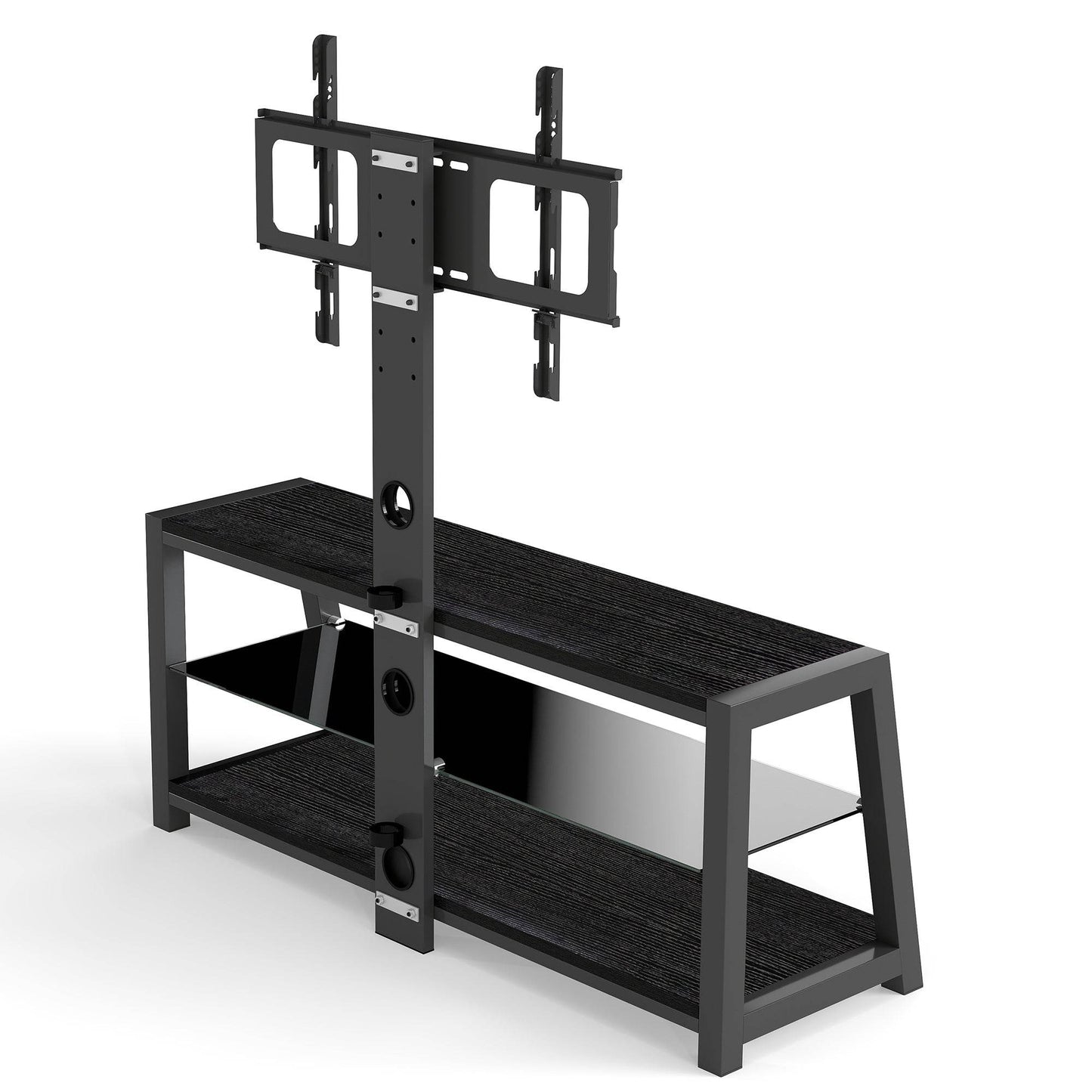 MLNshops black tempered glass entertainment center TV Stand