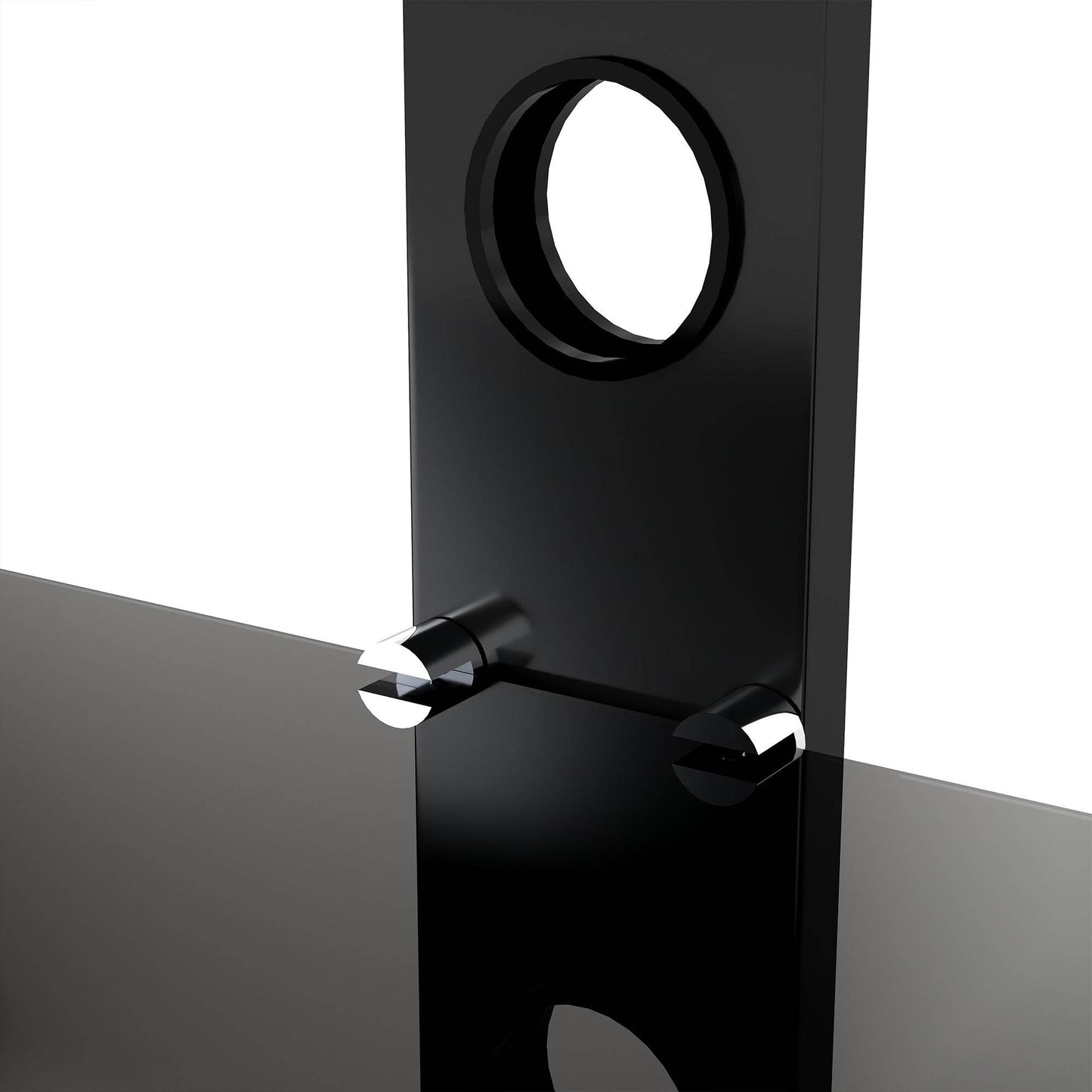 MLNshops black tempered glass entertainment center TV Stand