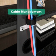 MLNshops black tempered glass entertainment center TV Stand