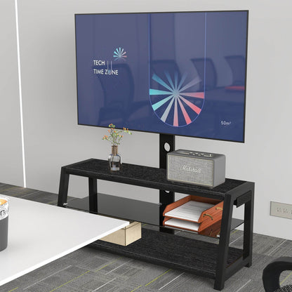 MLNshops black tempered glass entertainment center TV Stand