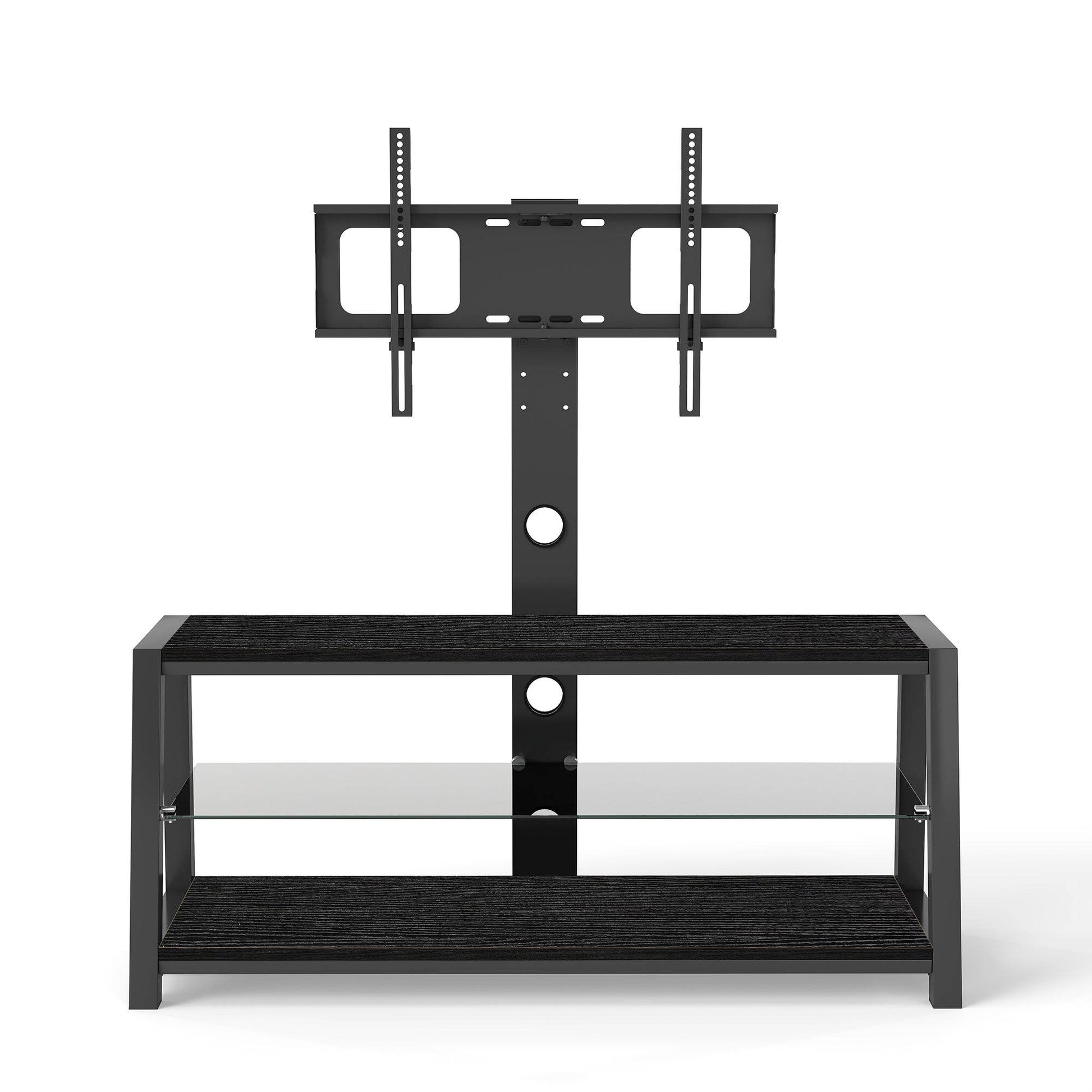 MLNshops black tempered glass entertainment center TV Stand