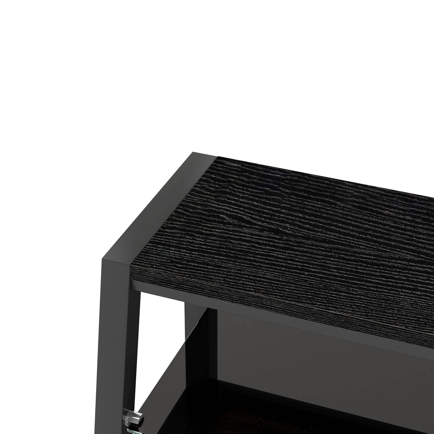 MLNshops black tempered glass entertainment center TV Stand