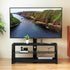 MLNshops black tempered glass entertainment center TV Stand Default