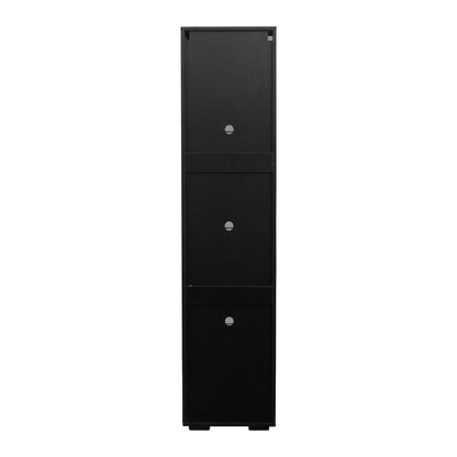 MLNshops modern side cabinet with LED lighting, Tall Glass