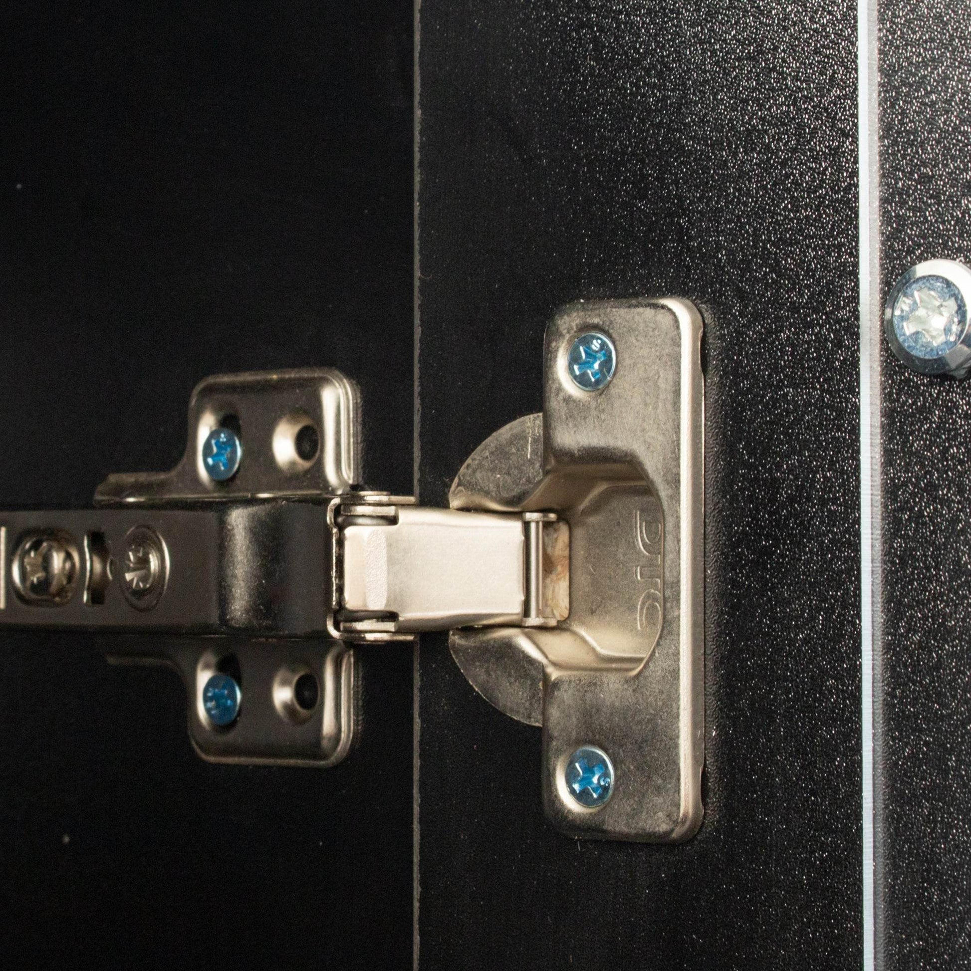 MLNshops modern side cabinet with LED lighting, Tall Glass