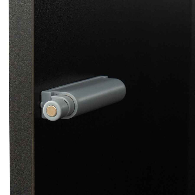 MLNshops modern side cabinet with LED lighting, Tall Glass