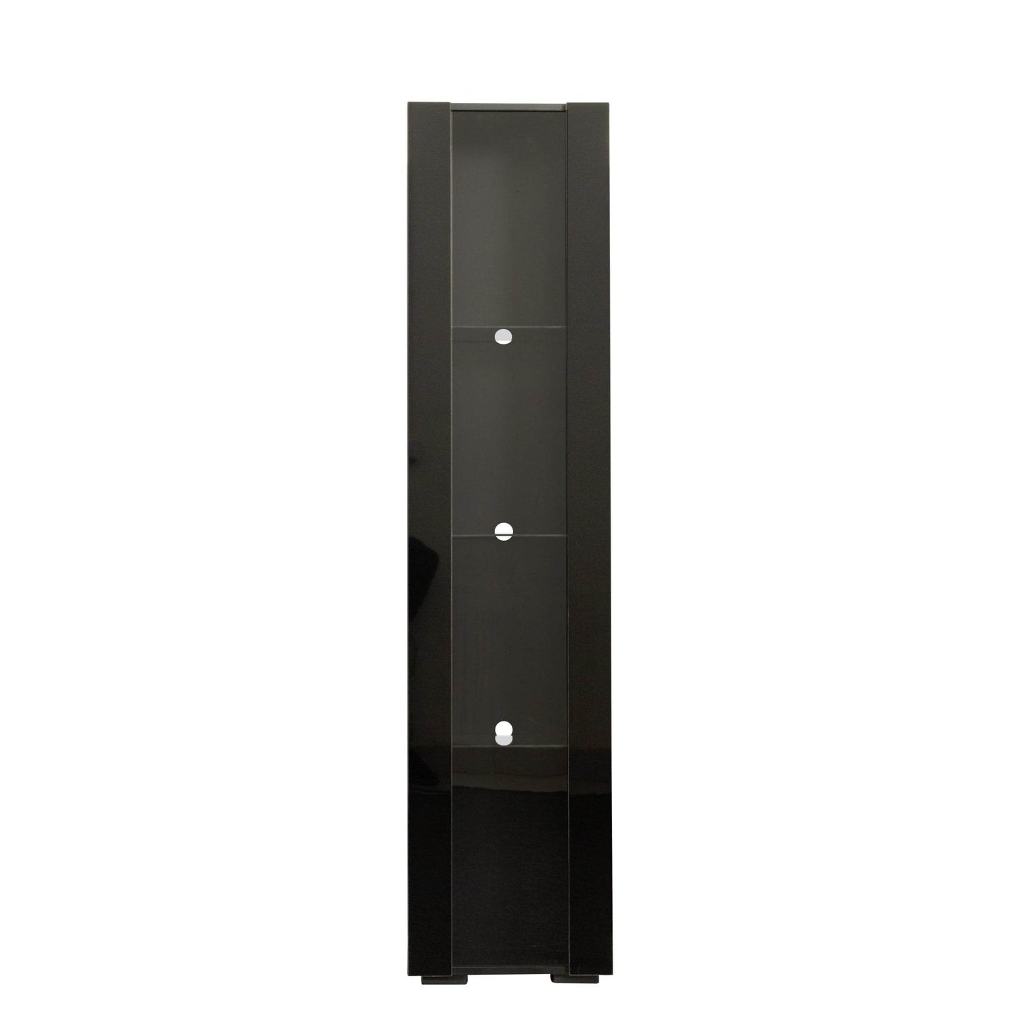 MLNshops modern side cabinet with LED lighting, Tall Glass