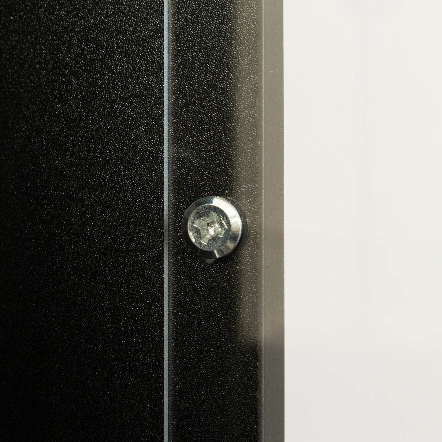 MLNshops modern side cabinet with LED lighting, Tall Glass