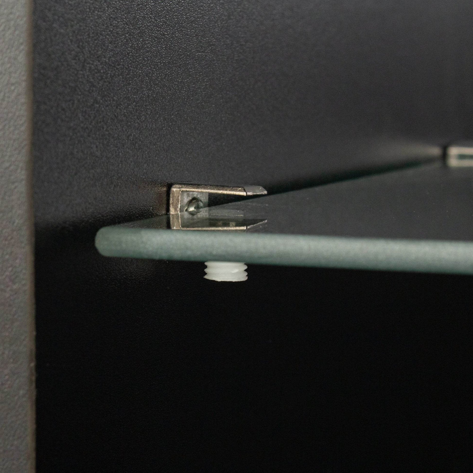 MLNshops modern side cabinet with LED lighting, Tall Glass