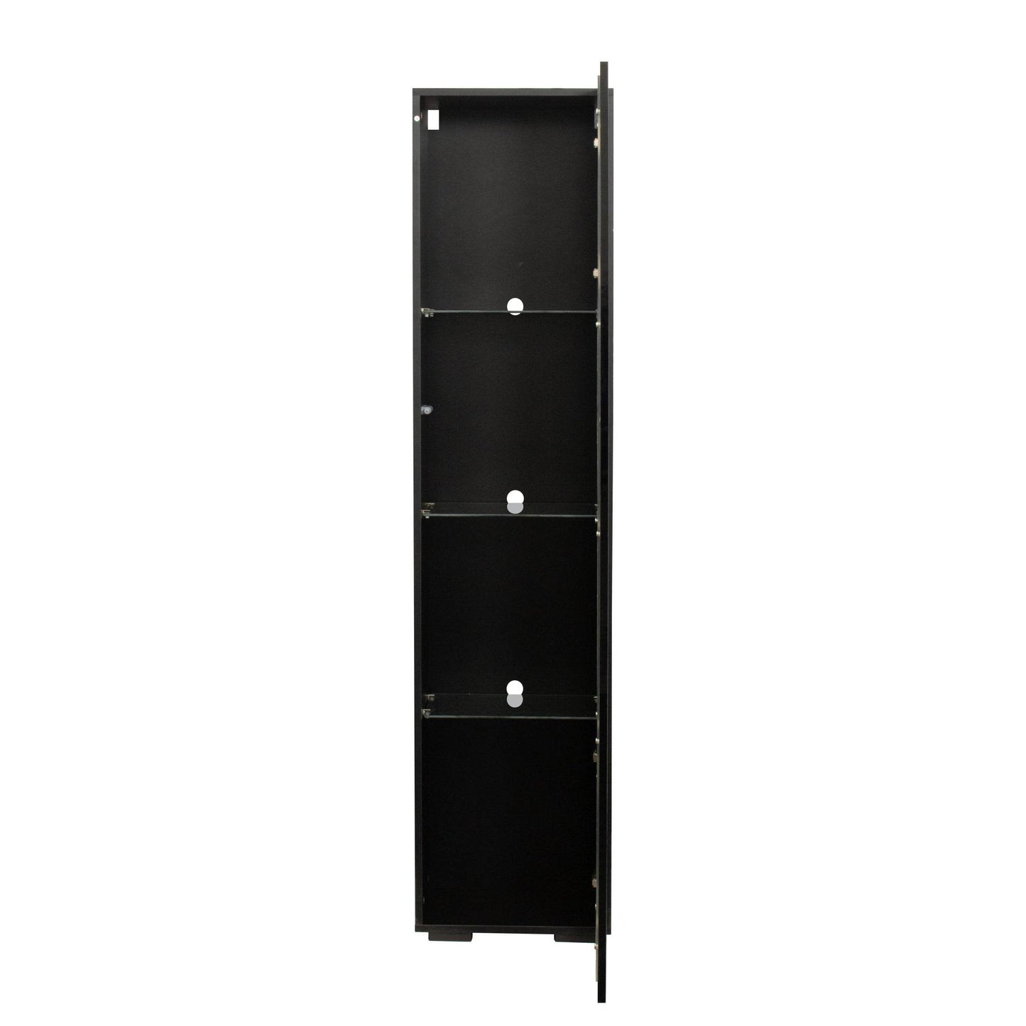 MLNshops modern side cabinet with LED lighting, Tall Glass