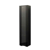 MLNshops modern side cabinet with LED lighting, Tall Glass