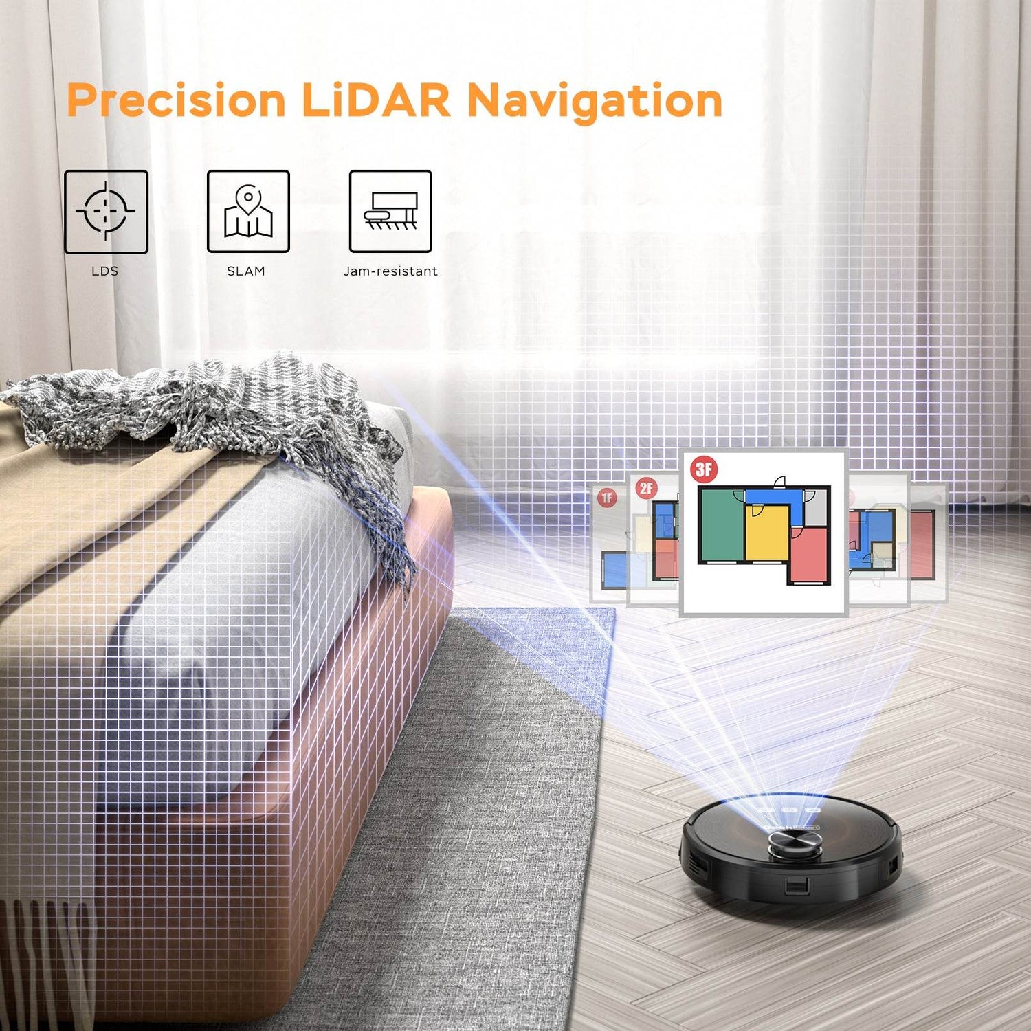 MLNshops GeekSmart Robot Vacuum and Mop for Large Homes