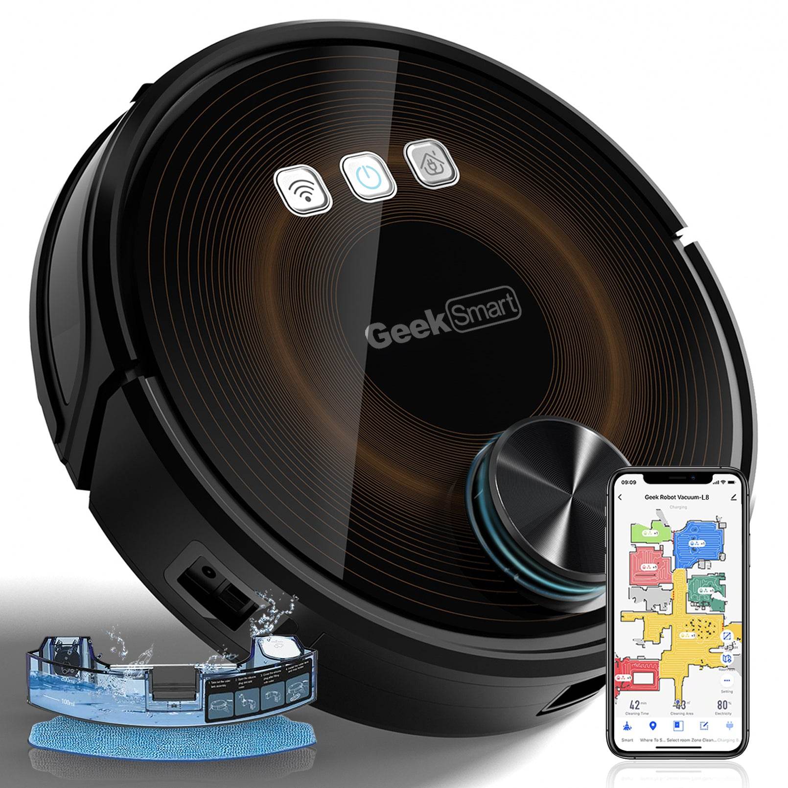 MLNshops GeekSmart Robot Vacuum and Mop for Large Homes