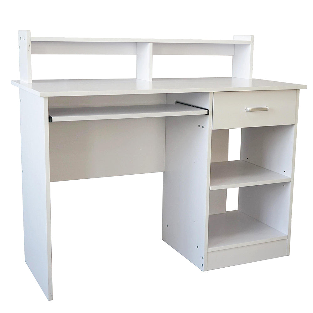 General Style Modern E1 15MM Chipboard Computer Desk White MLNshops]