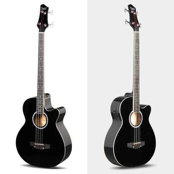 mlnshops 4 string electric acoustic bass guitar with Preamp
