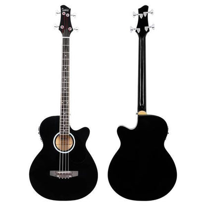 mlnshops 4 string electric acoustic bass guitar with Preamp