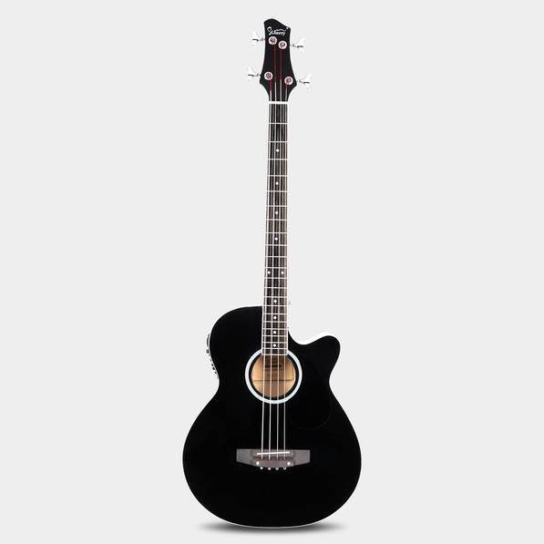 mlnshops 4 string electric acoustic bass guitar with Preamp