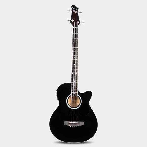 mlnshops 4 string electric acoustic bass guitar with Preamp