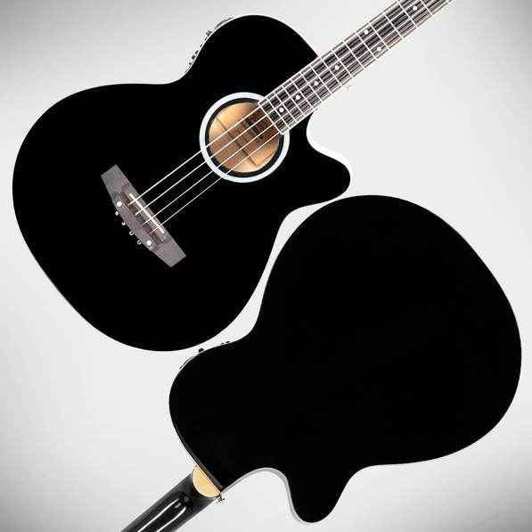 mlnshops 4 string electric acoustic bass guitar with Preamp