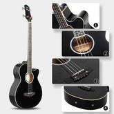 mlnshops 4 string electric acoustic bass guitar with Preamp