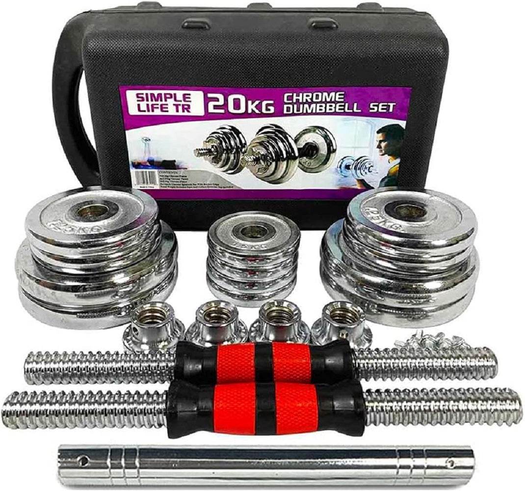 mlnshops Adjustable Dumbbell Set Home Gym Cast Iron Barbell
