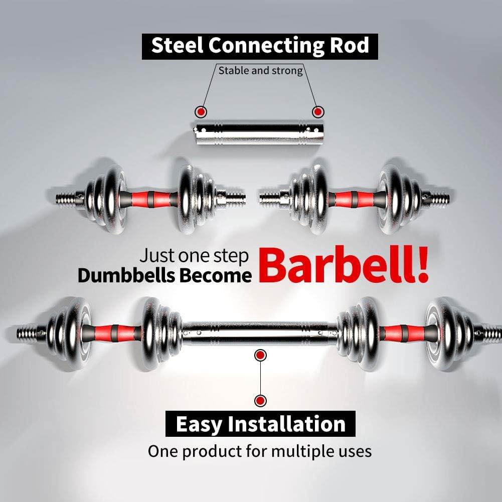 mlnshops Adjustable Dumbbell Set Home Gym Cast Iron Barbell